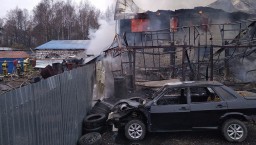 В Ленинградской области три человека погибли при пожаре в шиномонтаже